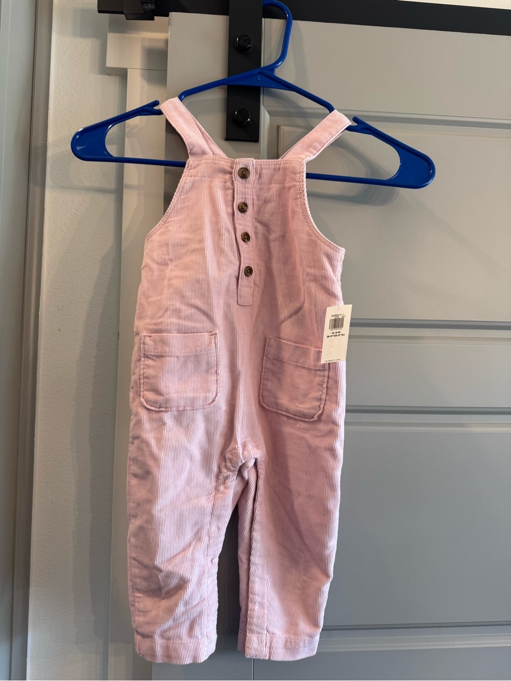 NWT Old Navy Light Pink Corduroy Kids Overalls